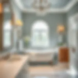 Luxurious master bathroom with elegant fixtures