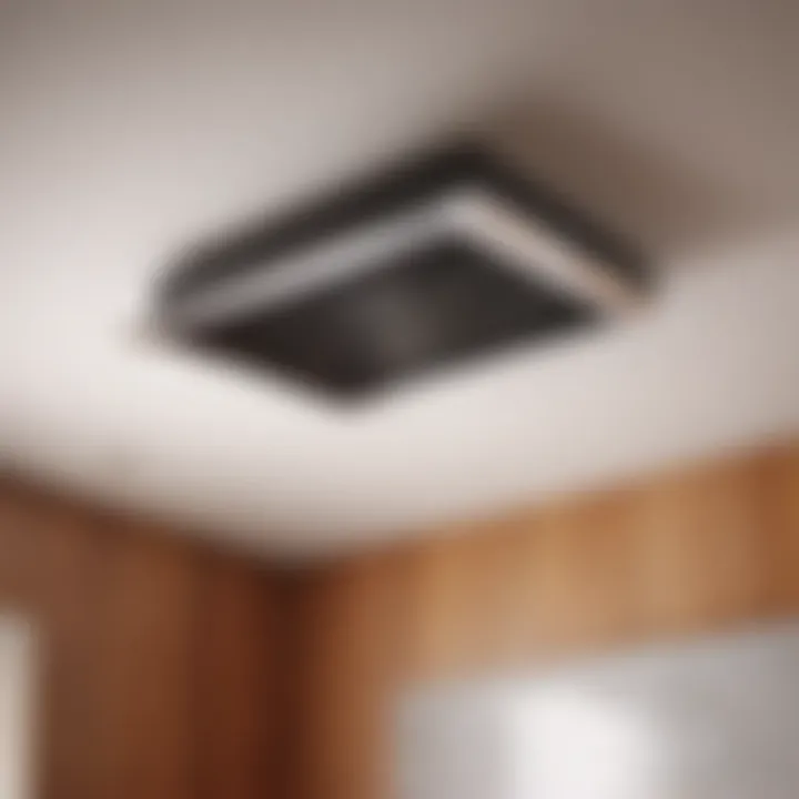 Ventilation system for bathroom fan