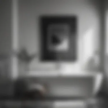 Monochrome Simplicity Minimalist black and white photography in a bathroom