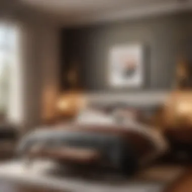 Professional tools for painting bedroom accent walls