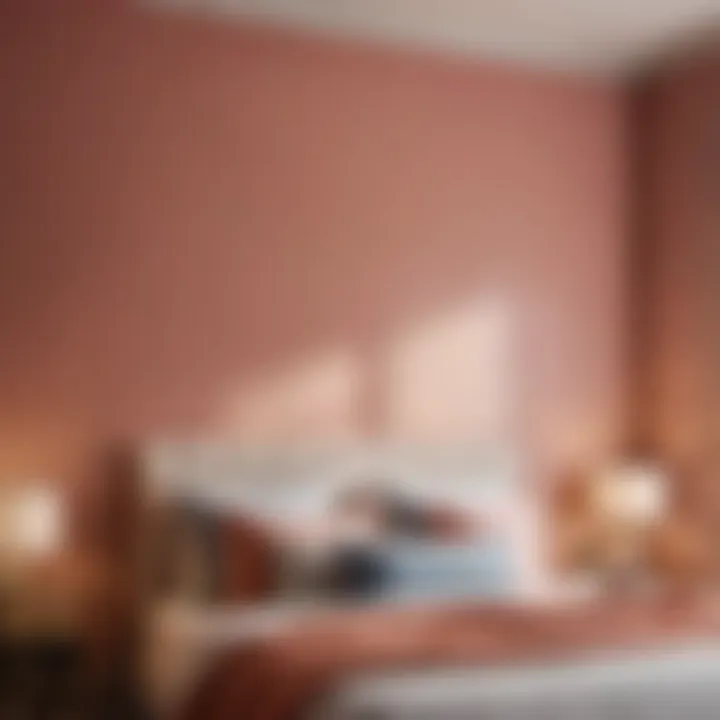 Bedroom wall with fresh coat of paint