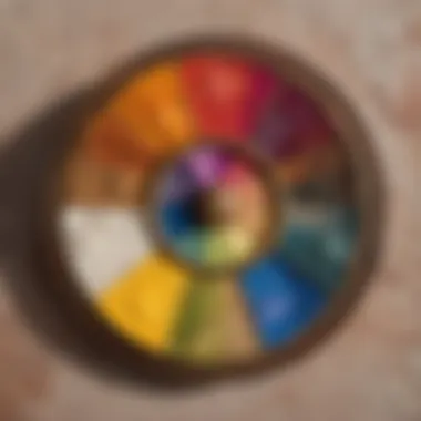 Painter's palette with assorted colors