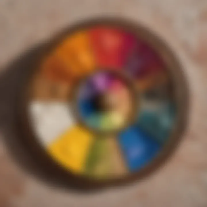 Painter's palette with assorted colors