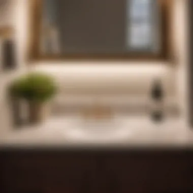 Finishing Touches for Perfection Final touches and details in bathroom countertop upgrade