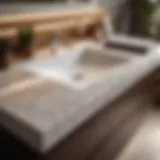 Unique countertop material in bathroom renovation