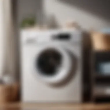 Advanced Washing Machine Features Modern washing machine with digital display showing washing settings