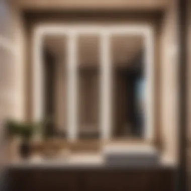 Luxury Vertical Lighting in Bathroom Luxurious bathroom featuring strategically placed vertical fixtures