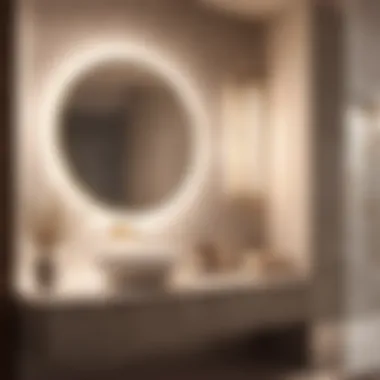 Modern Bathroom Lighting Design Modern bathroom interior showcasing vertical light fixtures