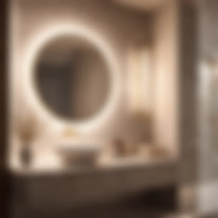 Modern Bathroom Lighting Design Modern bathroom interior showcasing vertical light fixtures