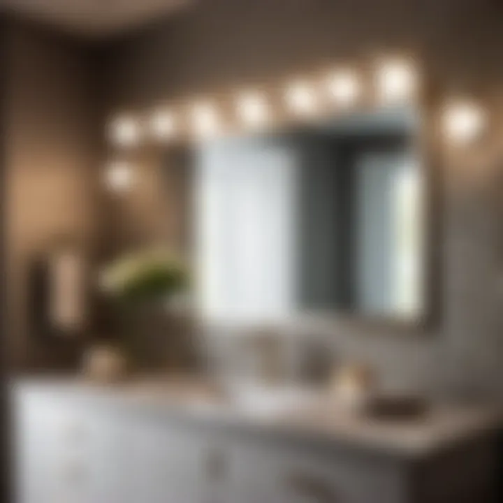 Stylish bathroom vanity with 4 light fixtures
