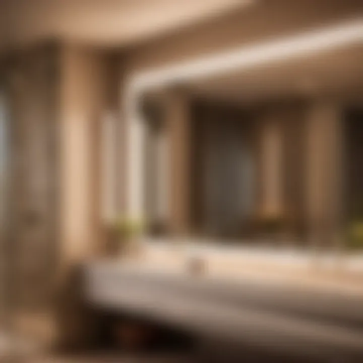 Warm ambient lighting in a bathroom setting