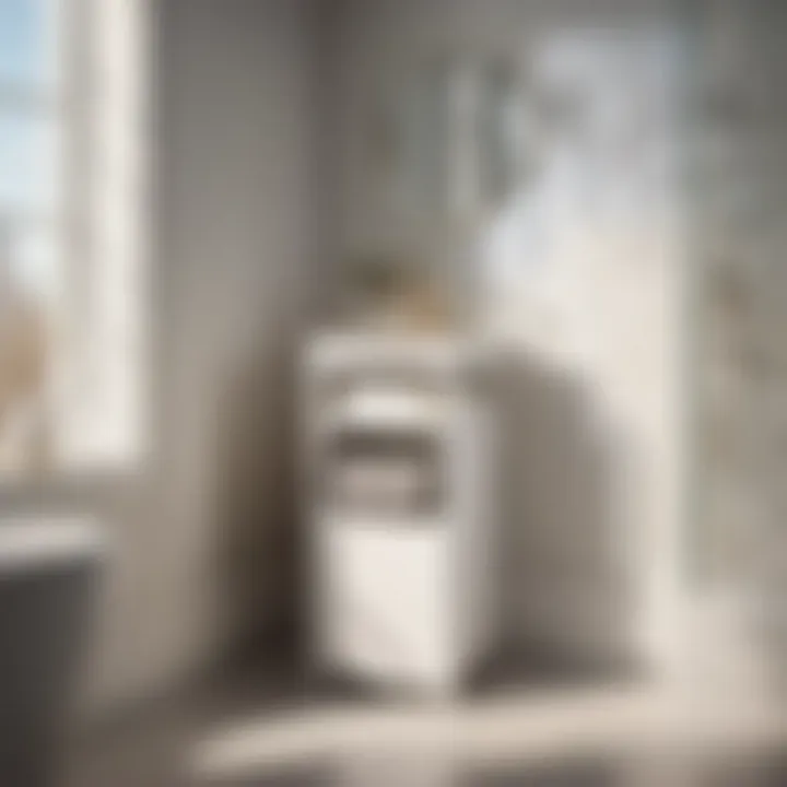 Efficient Slim Hamper for Compact Bathrooms Space-Saving Slim Hamper in Small Bathroom