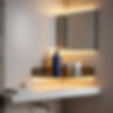 Smart Corner Countertop Shelf Cleverly designed corner countertop shelf for small bathrooms