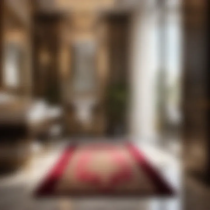 Luxurious Bathroom Runner in Rich Textures
