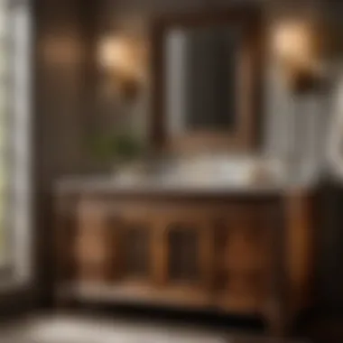 Detailed Craftsmanship on Solid Wood Vanity Close-up of high-quality craftsmanship on 28-inch solid wood vanity