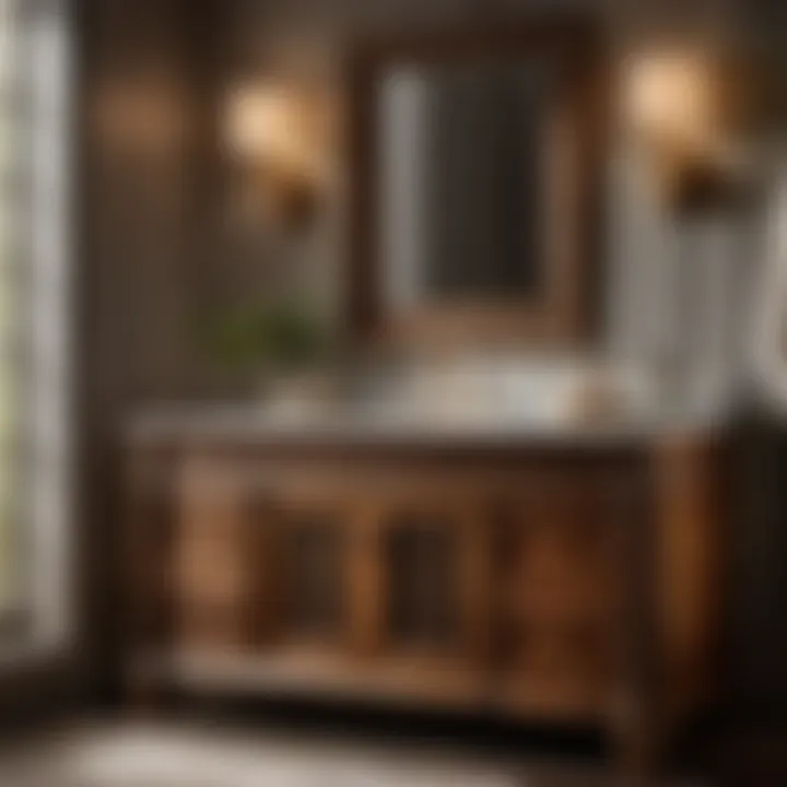 Detailed Craftsmanship on Solid Wood Vanity Close-up of high-quality craftsmanship on 28-inch solid wood vanity