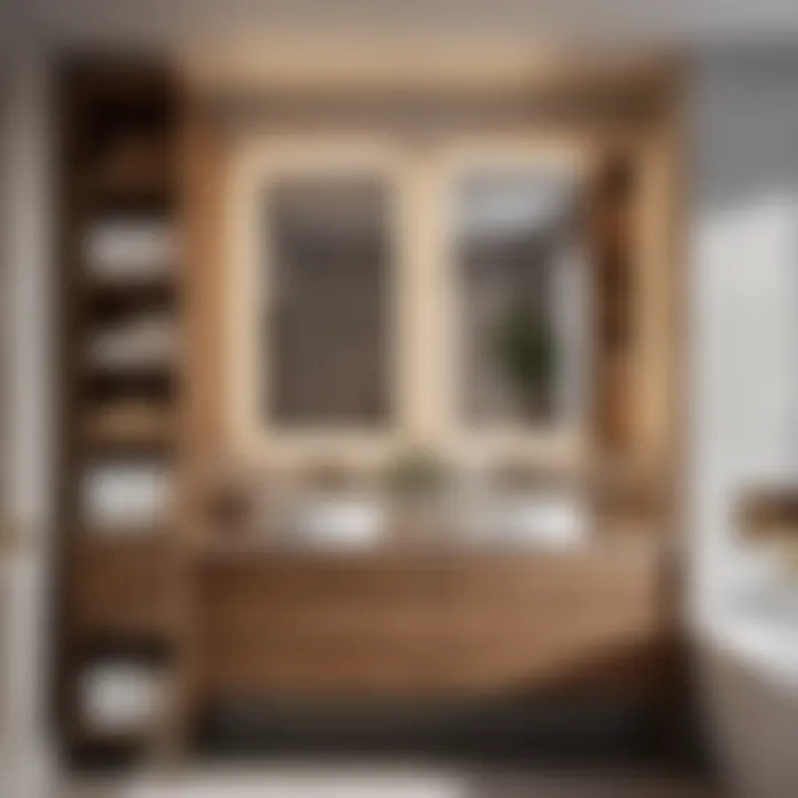 Efficient Storage Solutions for Bathroom Organized bathroom storage solutions with 28-inch solid wood vanity