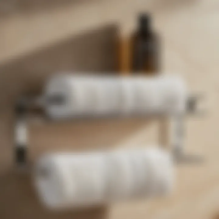 Space-Saving Towel Shelf Space-saving towel shelf with integrated hooks