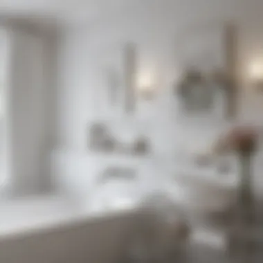Elegance in White Elegant bathroom wall shelves in white bathroom