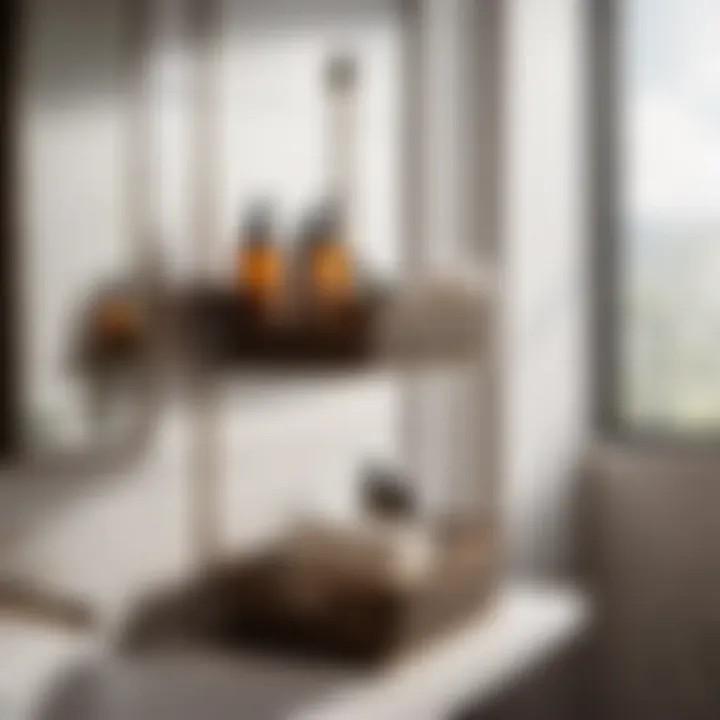 Sleek tiered storage baskets for bathroom essentials