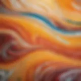 Abstract Waves Epoxy Paint Bathroom