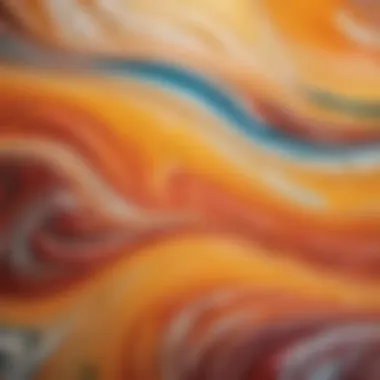 Abstract Waves Epoxy Paint Bathroom