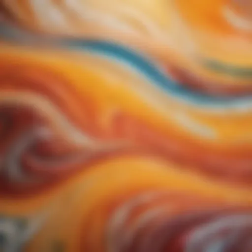 Abstract Waves Epoxy Paint Bathroom
