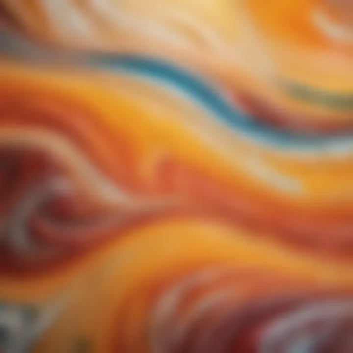 Abstract Waves Epoxy Paint Bathroom