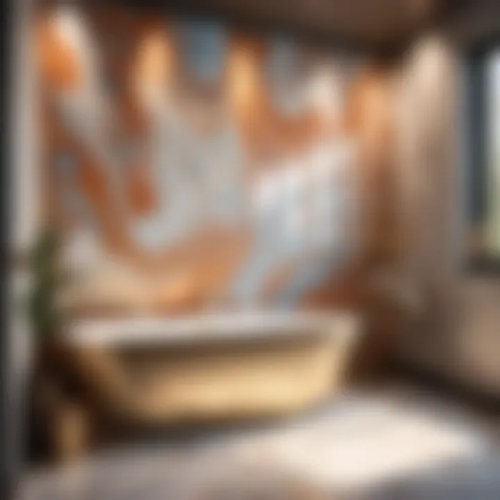 Elegant Marbling Epoxy Paint Bathroom