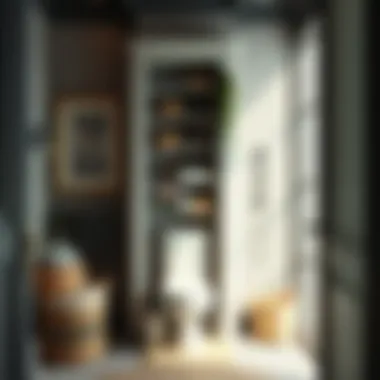 Vertical Space Utilization Creative use of vertical space in a small bathroom