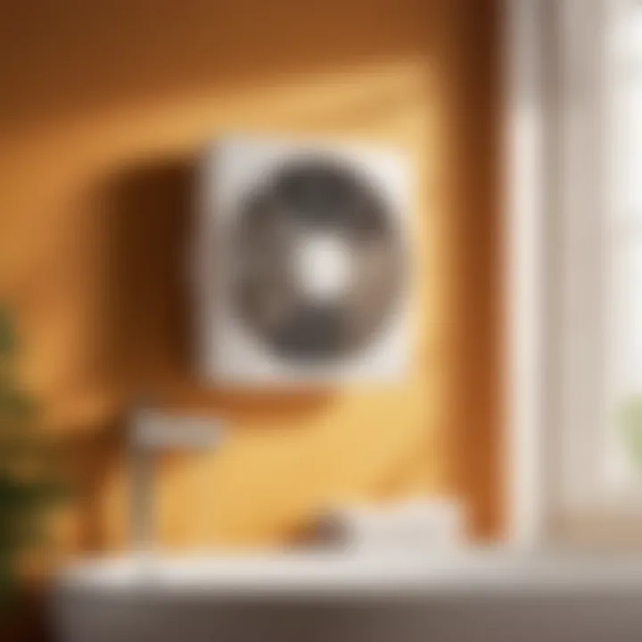 Energy-efficient auto bathroom fan in action