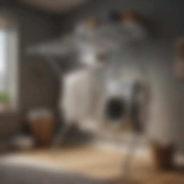 Revolutionary Folding Drying Rack Design Innovative design of a folding laundry drying rack