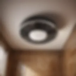 Modern bathroom with automated fan system