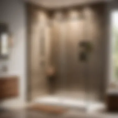 Contemporary Glass Shower Door Design Sleek glass shower door in modern bathroom