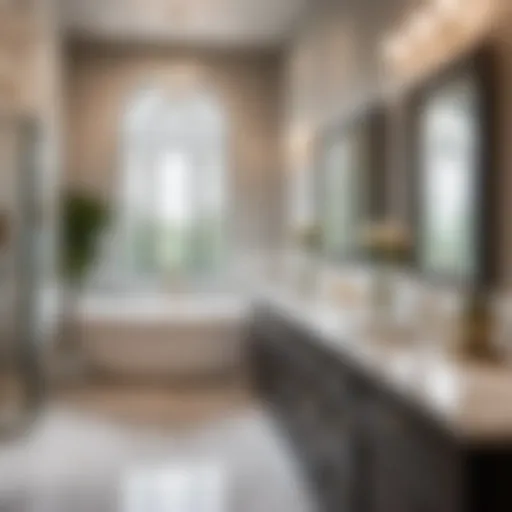 Luxurious Bathroom Renovation with Marble Accents Elegant bathroom design with marble accents