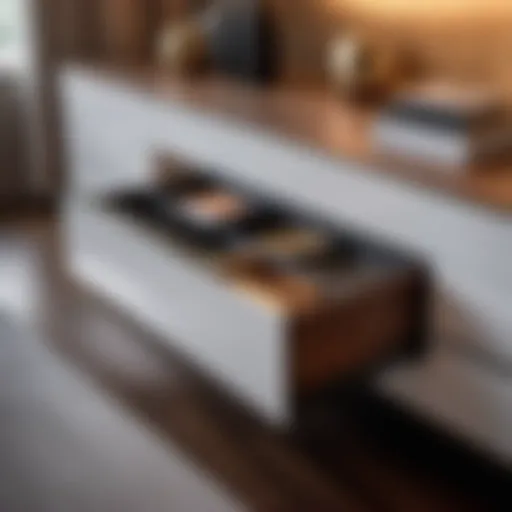Sophisticated Drawer System in Modern Living Room Sophisticated Drawer System in Modern Living Room