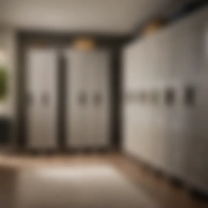Sleek Home Locker Integration Sleek locker unit blending seamlessly with home decor