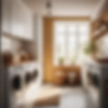 Optimized Laundry Setup Laundry room with efficient washing machine and detergent