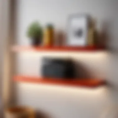 Space-saving wall-mounted shelves