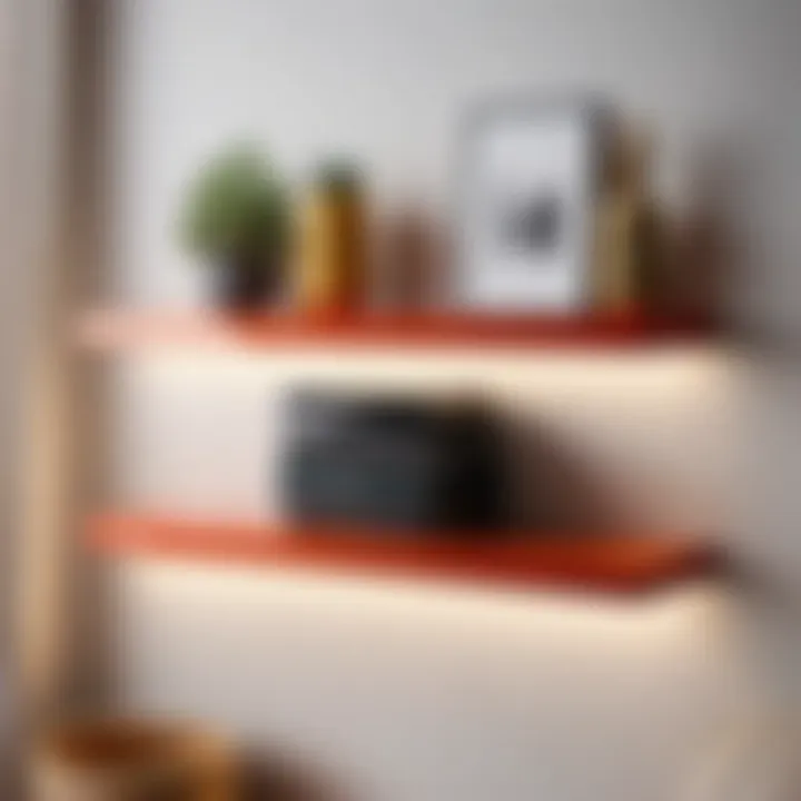 Space-saving wall-mounted shelves