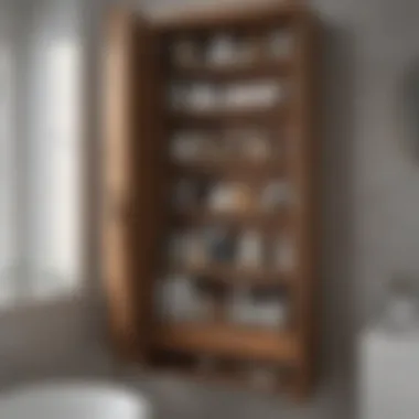 Smart bathroom cabinet with hidden compartments