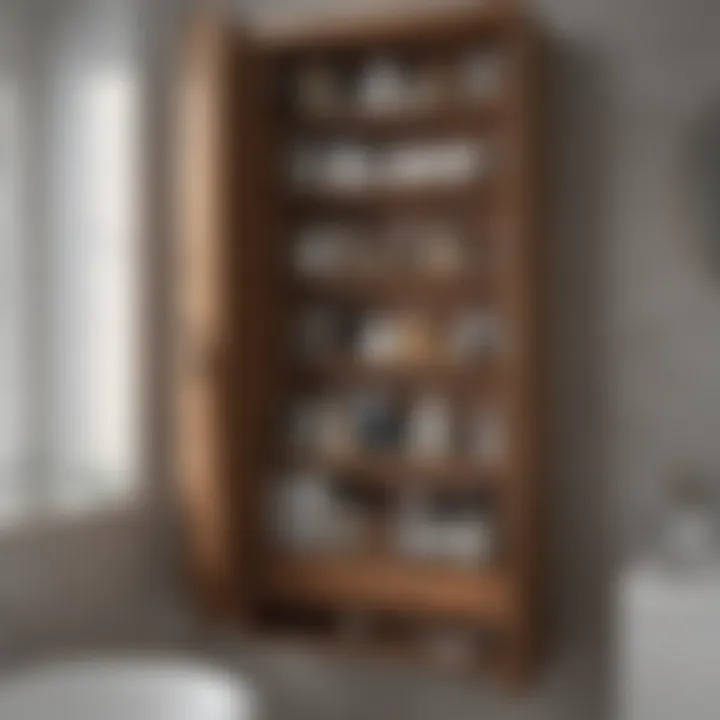 Smart bathroom cabinet with hidden compartments