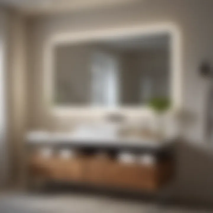 Space-saving bathroom vanity with integrated sink