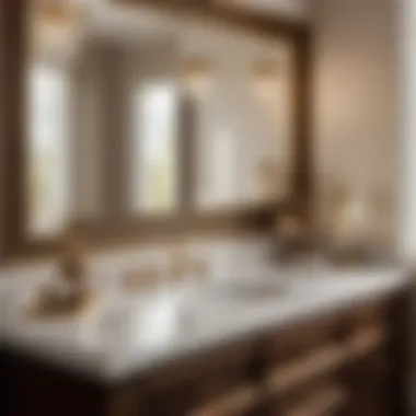 Marble Countertop Vanity Luxurious 18-inch width bathroom vanity with marble countertop