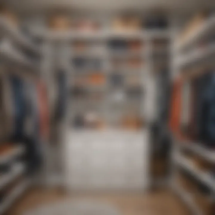 Organized Decluttering Closet decluttered with color-coordinated hangers and baskets