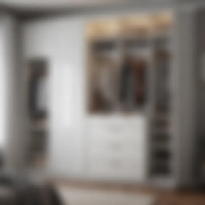 Chic Vertical Storage Vertical storage solution in a stylish bedroom closet