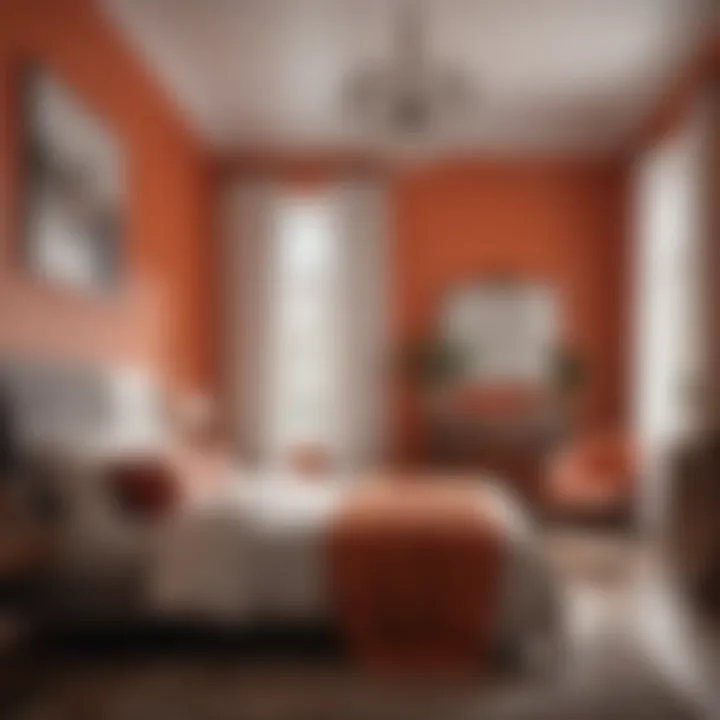 Bright Color Scheme in Small Bedroom Bright color scheme enhancing small bedroom atmosphere