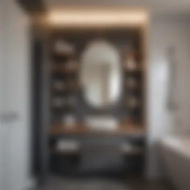 Innovative Storage Solutions in Small Bathrooms Compact yet stylish small bathroom design showcasing innovative storage solutions.