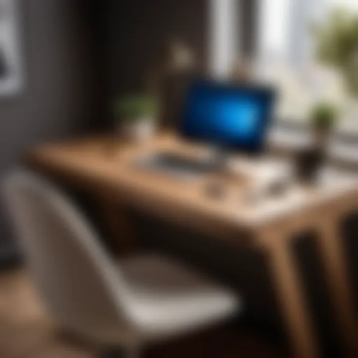 Convertible Multi-Functional Desk in Oak Finish