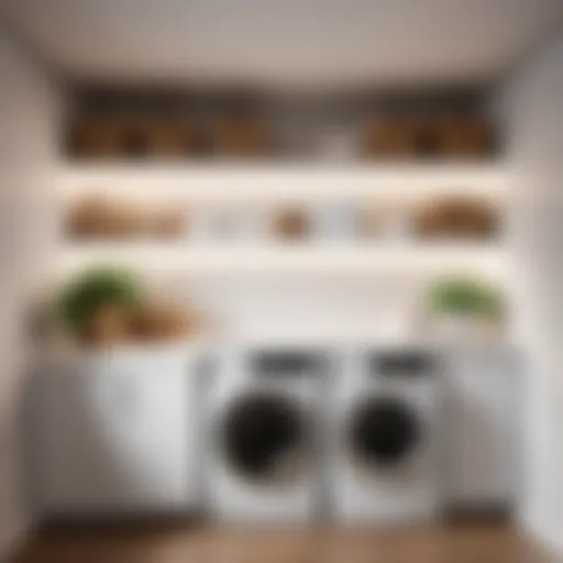 Efficient Corner Laundry Shelf Storage